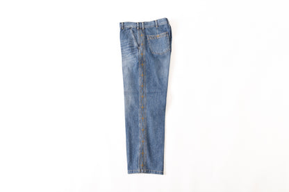 SARTO / 252-20003 EMBROIDERY DENIM PANTS - WASHED INDIGO