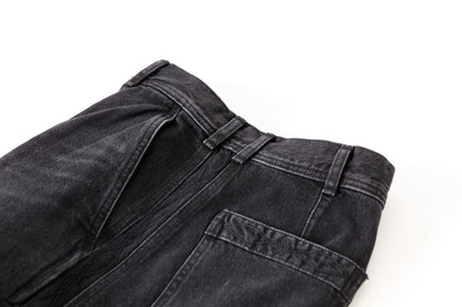 SARTO / EMBROIDERY DENIM PANTS - WASHED BLACK