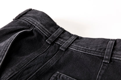 SARTO / EMBROIDERY DENIM PANTS - WASHED BLACK