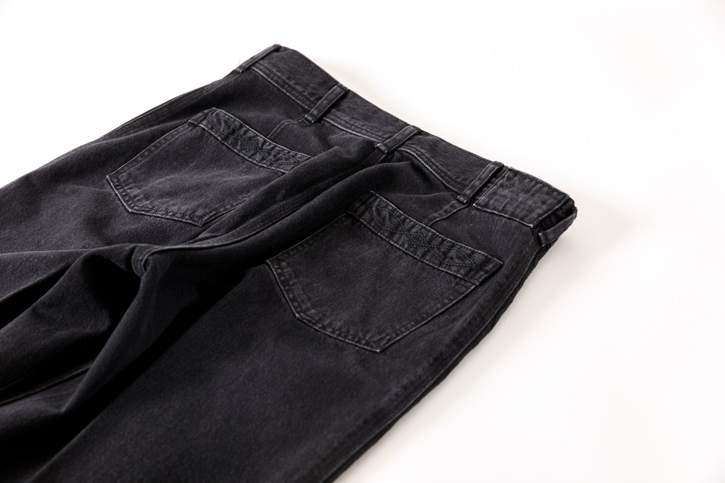 SARTO / EMBROIDERY DENIM PANTS - WASHED BLACK