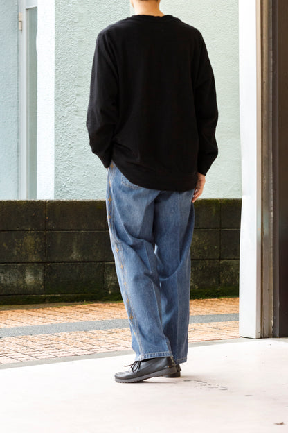 SARTO / EMBROIDERY DENIM PANTS - WASHED INDIGO
