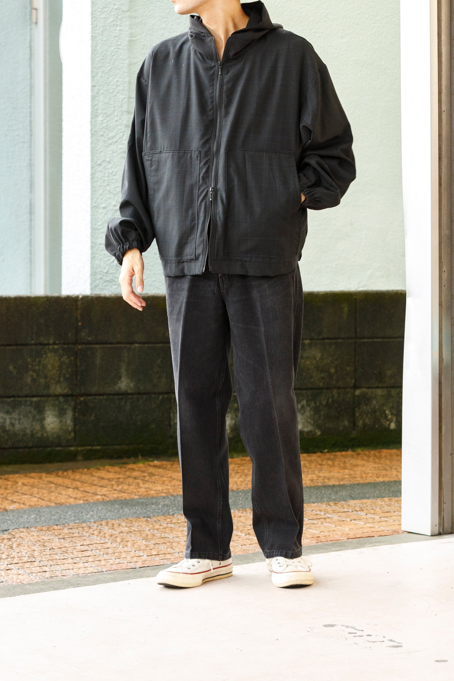 SARTO / EMBROIDERY DENIM PANTS - WASHED BLACK