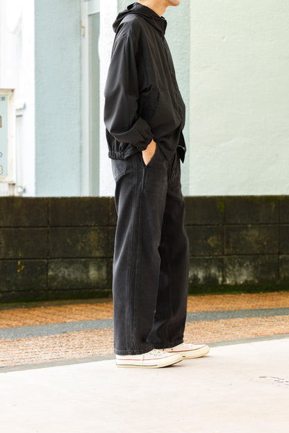 SARTO / EMBROIDERY DENIM PANTS - WASHED BLACK