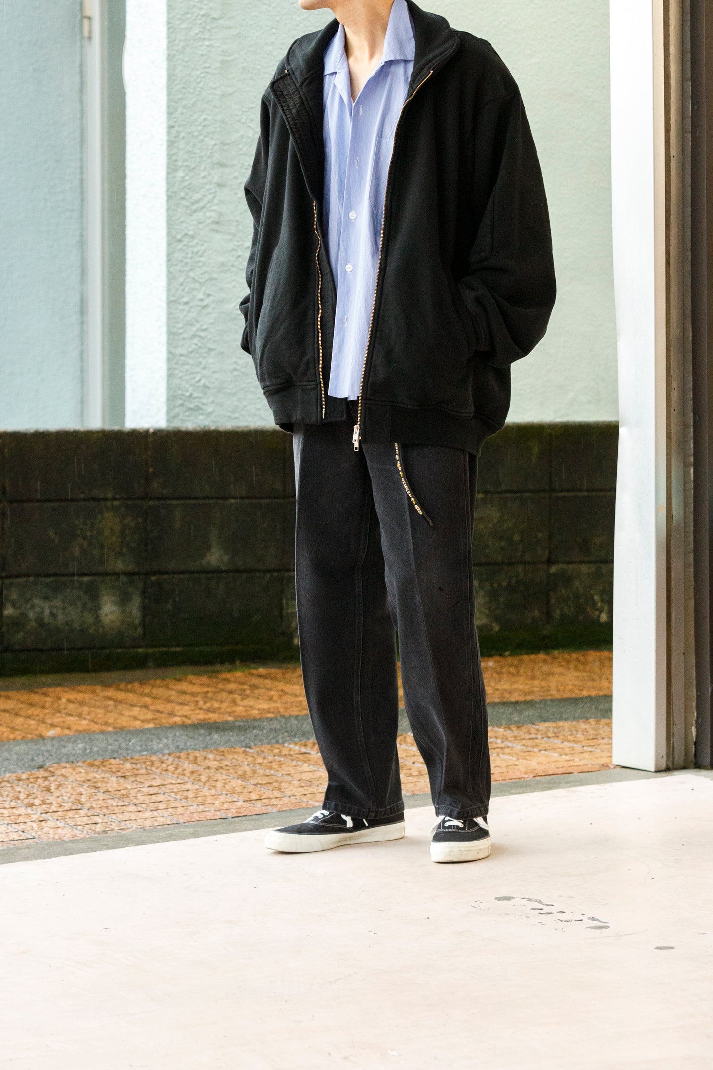 SARTO / EMBROIDERY DENIM PANTS - WASHED BLACK