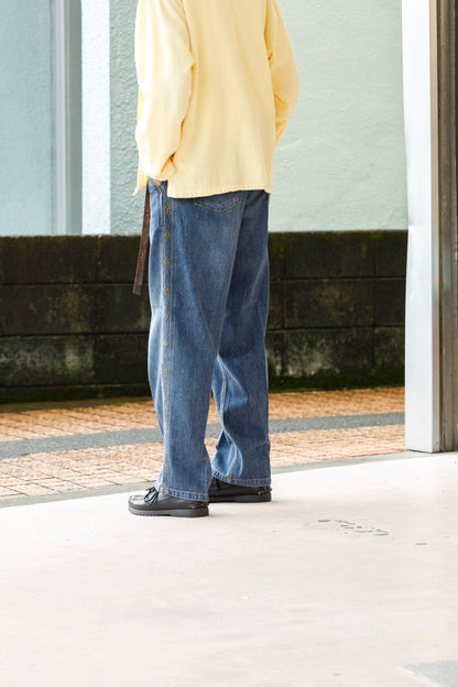 SARTO / 252-20003 EMBROIDERY DENIM PANTS - WASHED INDIGO