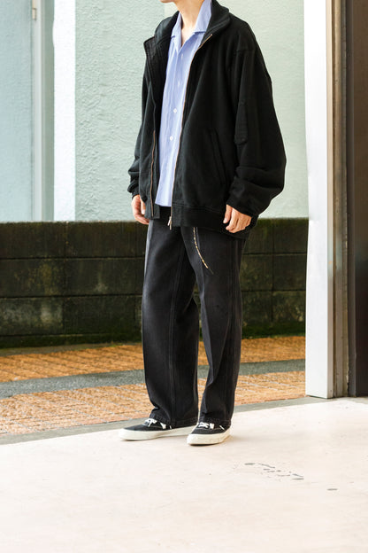 SARTO / EMBROIDERY DENIM PANTS - WASHED BLACK