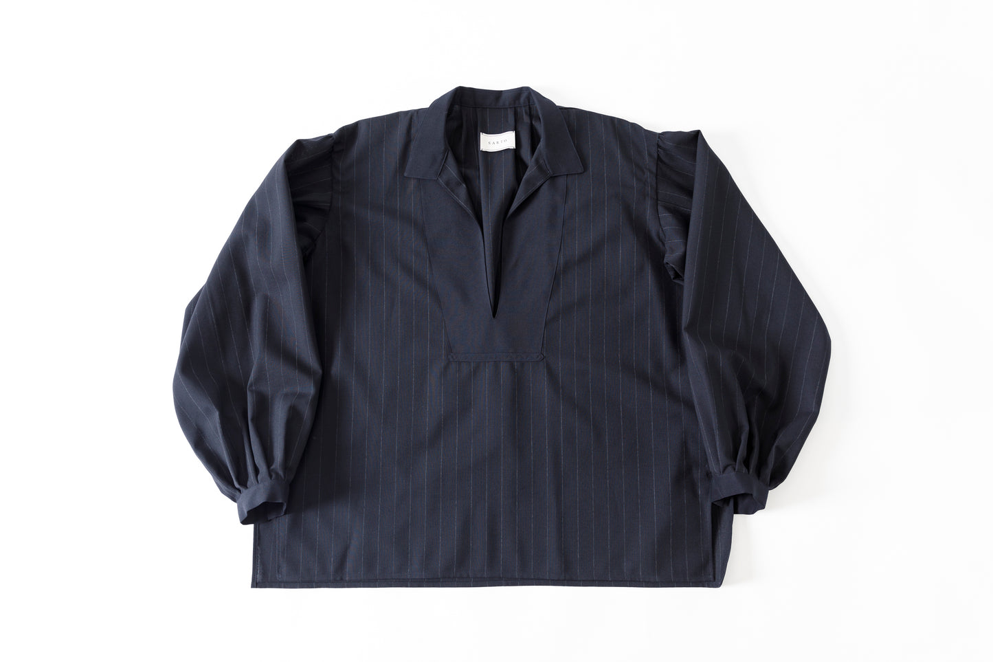SARTO / 242-13001  SKIPPER PULL OVER(HARD TWISTED WOOL) - NAVY CHALK STRIPE