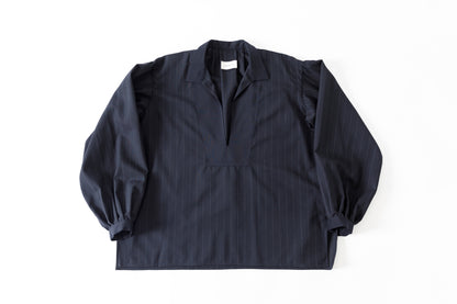 SARTO / 242-13001  SKIPPER PULL OVER(HARD TWISTED WOOL) - NAVY CHALK STRIPE
