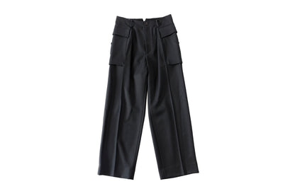 SARTO / 252-12001 CARGO PANTS(DRY WOOL TWILL) - BLACK