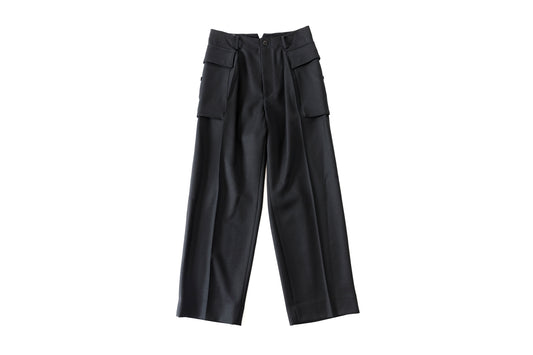 SARTO / 252-12001 CARGO PANTS(DRY WOOL TWILL) - BLACK