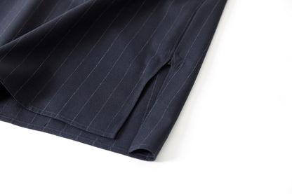 SARTO / 242-13001  SKIPPER PULL OVER(HARD TWISTED WOOL) - NAVY CHALK STRIPE
