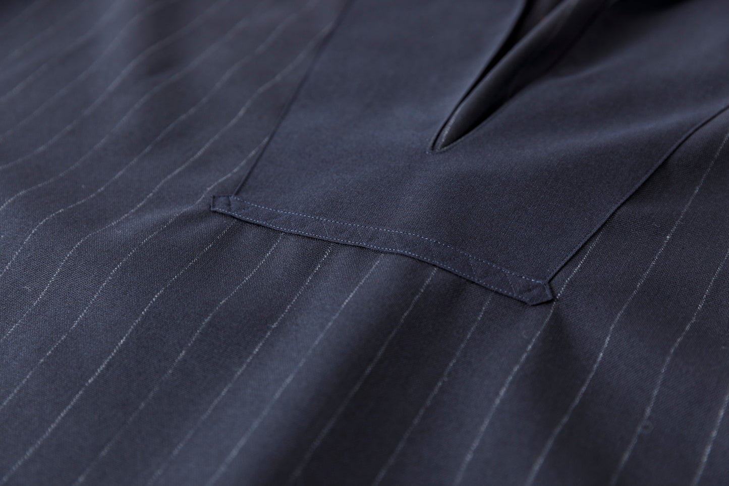 SARTO / 242-13001  SKIPPER PULL OVER(HARD TWISTED WOOL) - NAVY CHALK STRIPE