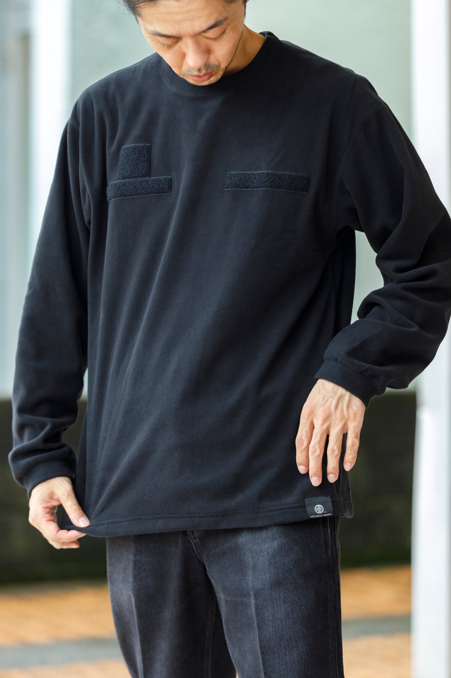 MOUT RECON TAILOR / MT1808 MOUT LIGHT THERMAL CREW NECK - Black