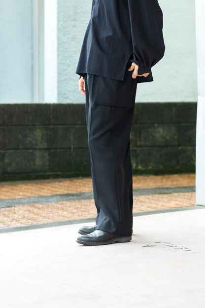 SARTO / 252-12001 CARGO PANTS(DRY WOOL TWILL) - BLACK