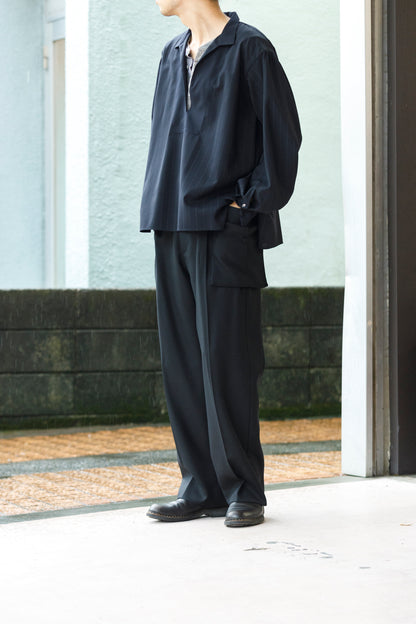 SARTO / 252-12001 CARGO PANTS(DRY WOOL TWILL) - BLACK