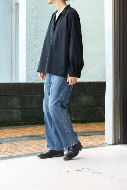SARTO / 252-20003 EMBROIDERY DENIM PANTS - WASHED INDIGO
