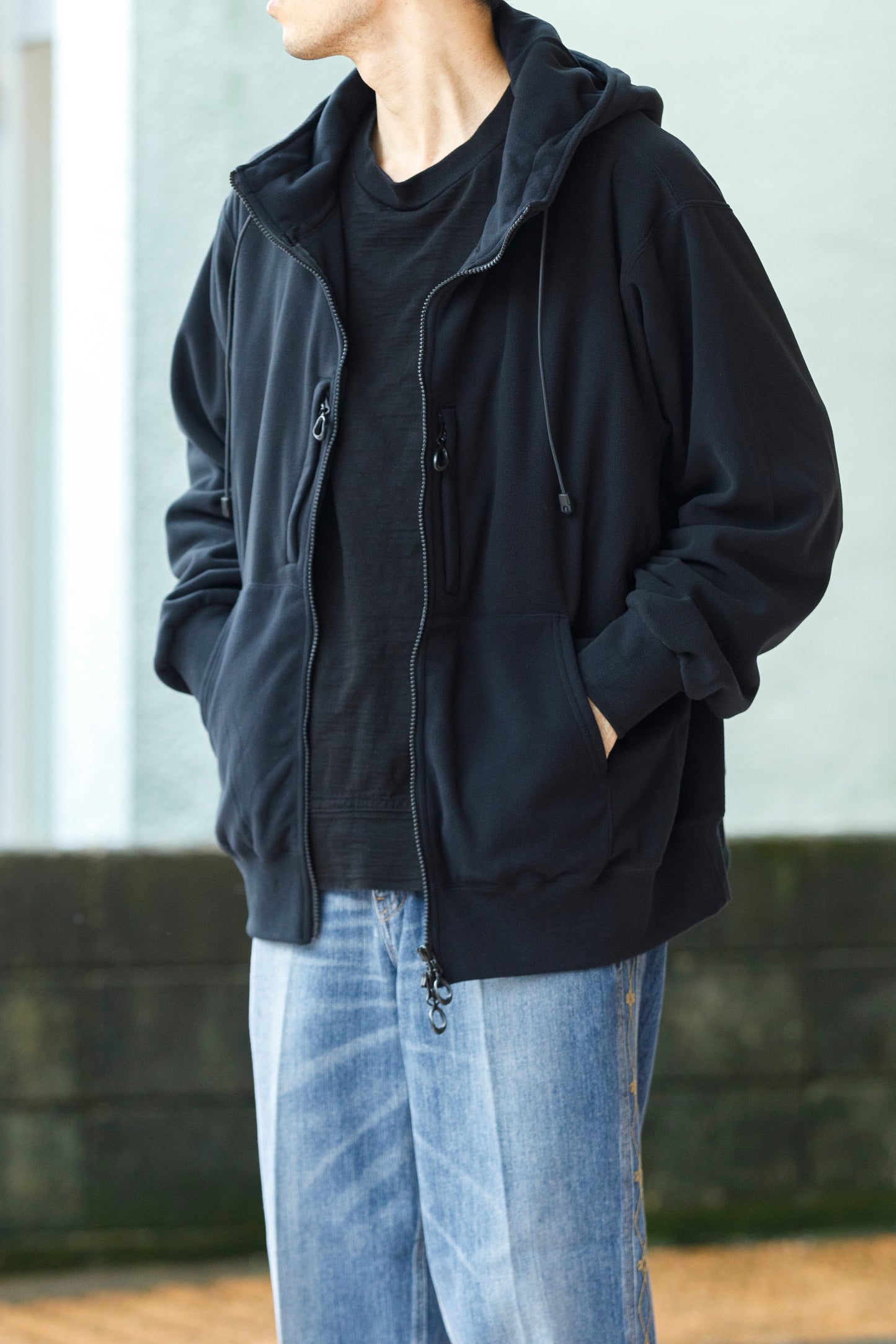 MOUT RECON TAILOR / MT1803 MOUT WIND PRO FULL ZIP FIELD HOODIE - Black