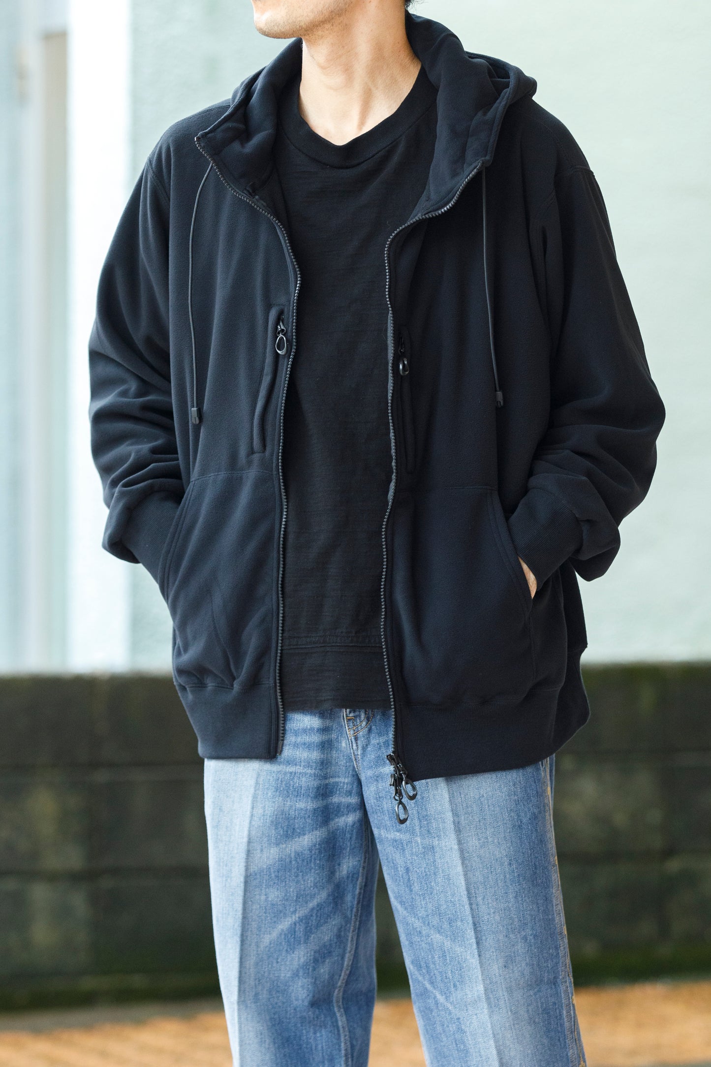 MOUT RECON TAILOR / MT1803 MOUT WIND PRO FULL ZIP FIELD HOODIE - Black