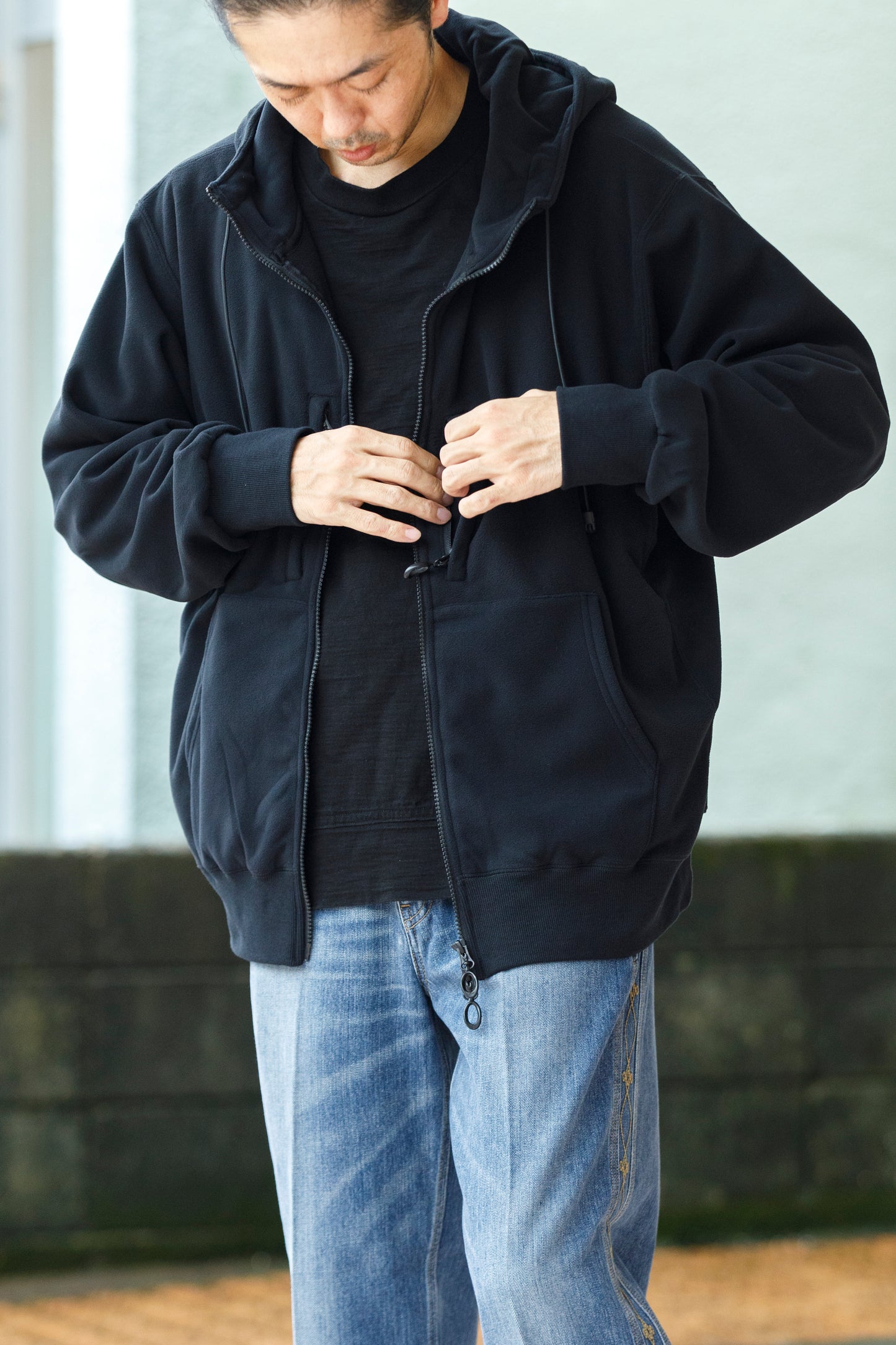 MOUT RECON TAILOR / MT1803 MOUT WIND PRO FULL ZIP FIELD HOODIE - Black