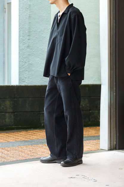 SARTO / 252-20003 EMBROIDERY DENIM PANTS - WASHED BLACK