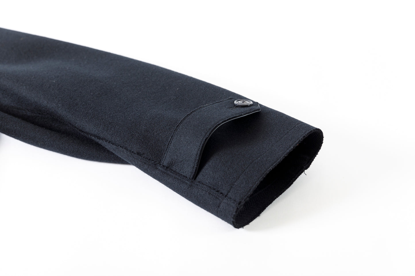 SARTO / 242-06001 HEAVY WOOL CASHMERE MELTON P-COAT - BLACK