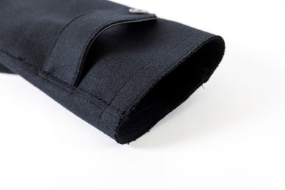SARTO / 242-06001 HEAVY WOOL CASHMERE MELTON P-COAT - BLACK
