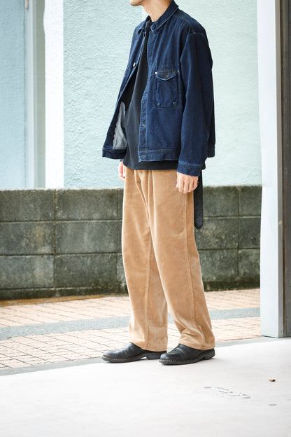 NULABEL / 522-204 URUSHI COATED DENIM TRUCKER JACKET - COAL BLACK