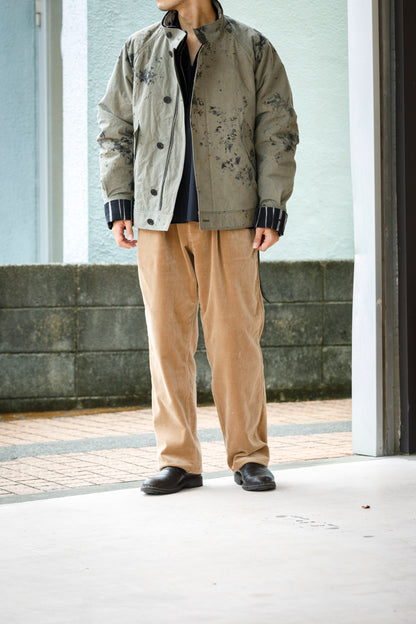 山内 25221 / 3wayシールドコットン・ジップジャケット - khaki × arimatsu black