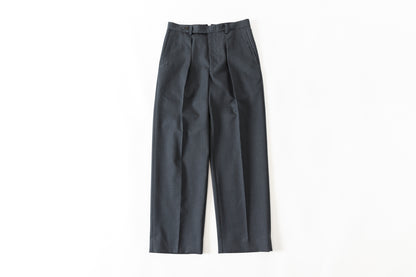 SARTO / 252-11001 TUCKER EMBROIDERY SLACKS(HIGH TWIST WOOL GABADINE) - CHACOAL