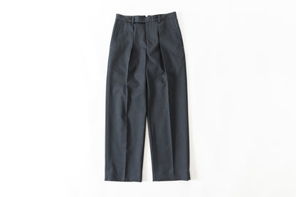 SARTO / 252-11001 TUCKER EMBROIDERY SLACKS(HIGH TWIST WOOL GABADINE) - CHACOAL