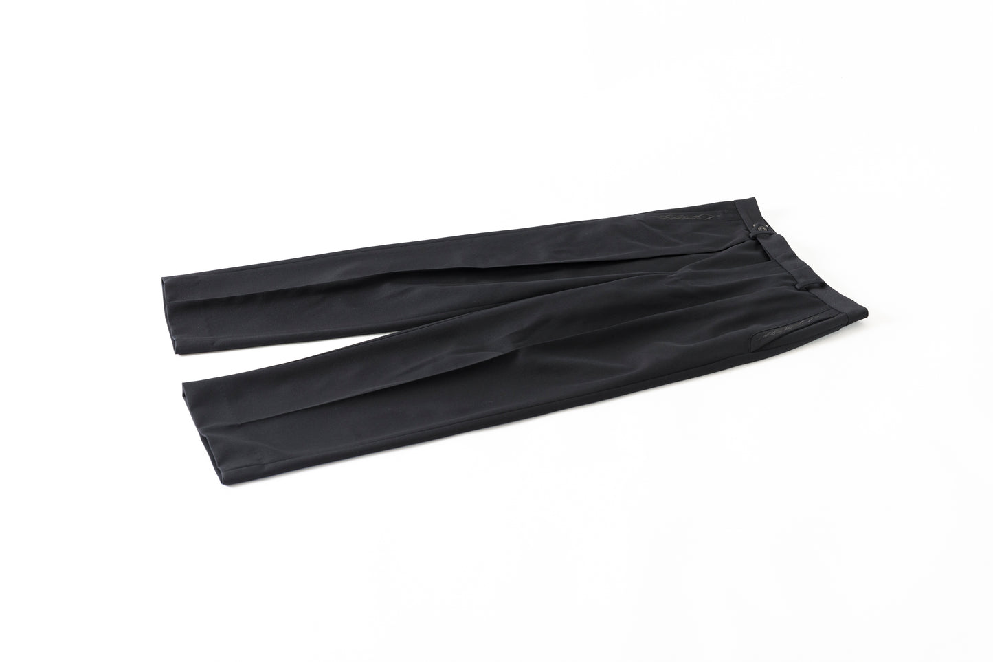 SARTO / 252-11001 TUCKER EMBROIDERY SLACKS(HIGH TWIST WOOL GABADINE) - BLACK