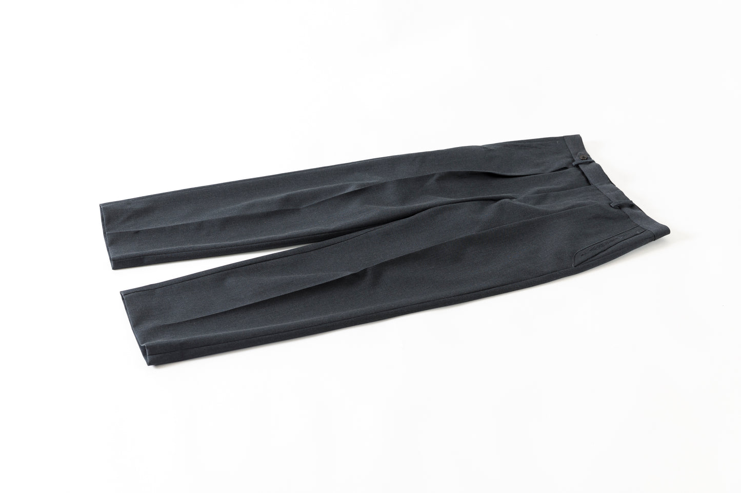 SARTO / 252-11001 TUCKER EMBROIDERY SLACKS(HIGH TWIST WOOL GABADINE) - CHACOAL