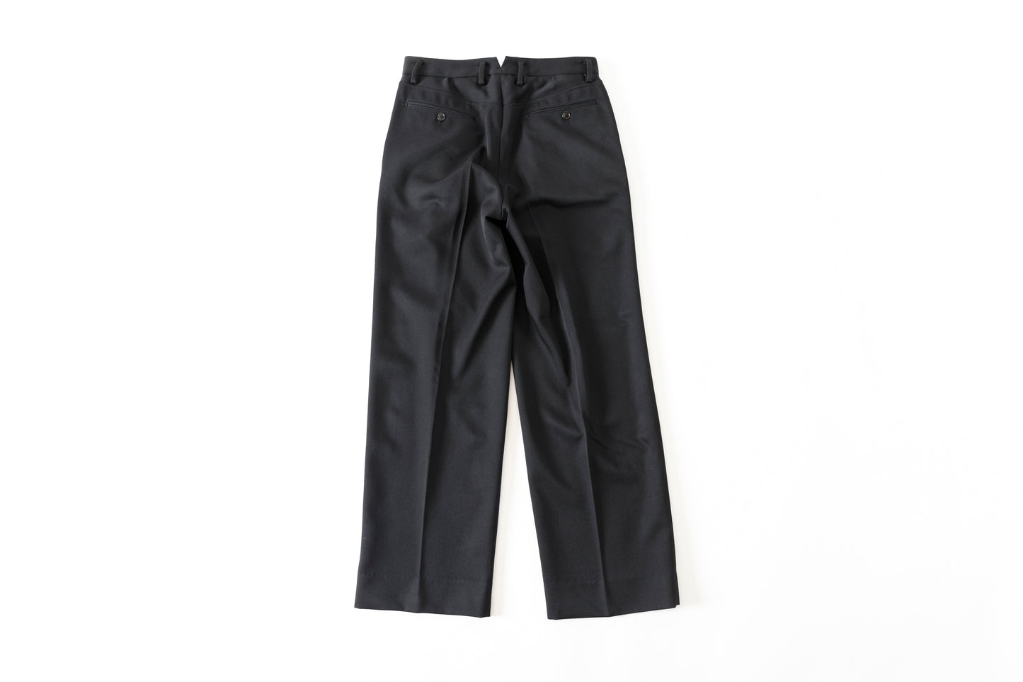 SARTO / 252-11001 TUCKER EMBROIDERY SLACKS(HIGH TWIST WOOL GABADINE) - BLACK