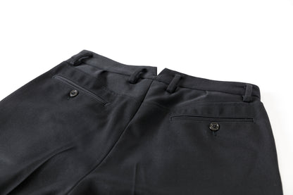 SARTO / 252-11001 TUCKER EMBROIDERY SLACKS(HIGH TWIST WOOL GABADINE) - BLACK