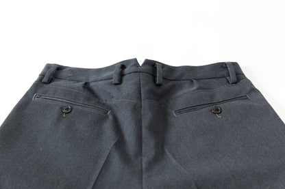 SARTO / 252-11001 TUCKER EMBROIDERY SLACKS(HIGH TWIST WOOL GABADINE) - CHACOAL