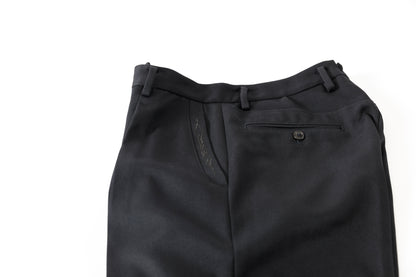 SARTO / 252-11001 TUCKER EMBROIDERY SLACKS(HIGH TWIST WOOL GABADINE) - BLACK