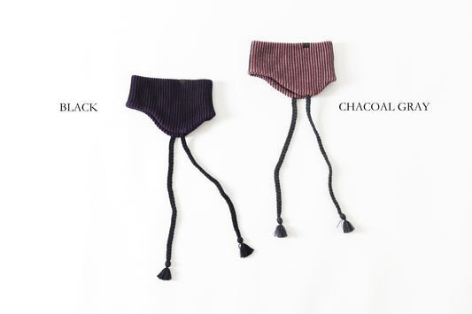 THE FACTORY MADE / EARFLAP KNIT HAIR BAND - BLACK,CHACOAL GRAY【FM966】