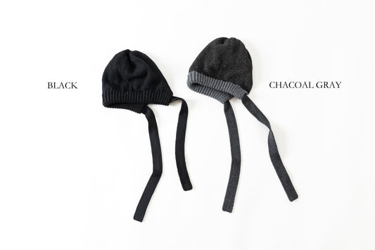 THE FACTORY MADE / BULKY KNIT BONNET - BLACK,CHACOAL GRAY【FM977】