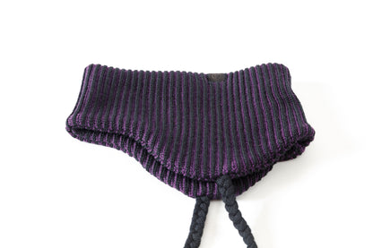 THE FACTORY MADE / EARFLAP KNIT HAIR BAND - BLACK,CHACOAL GRAY【FM966】