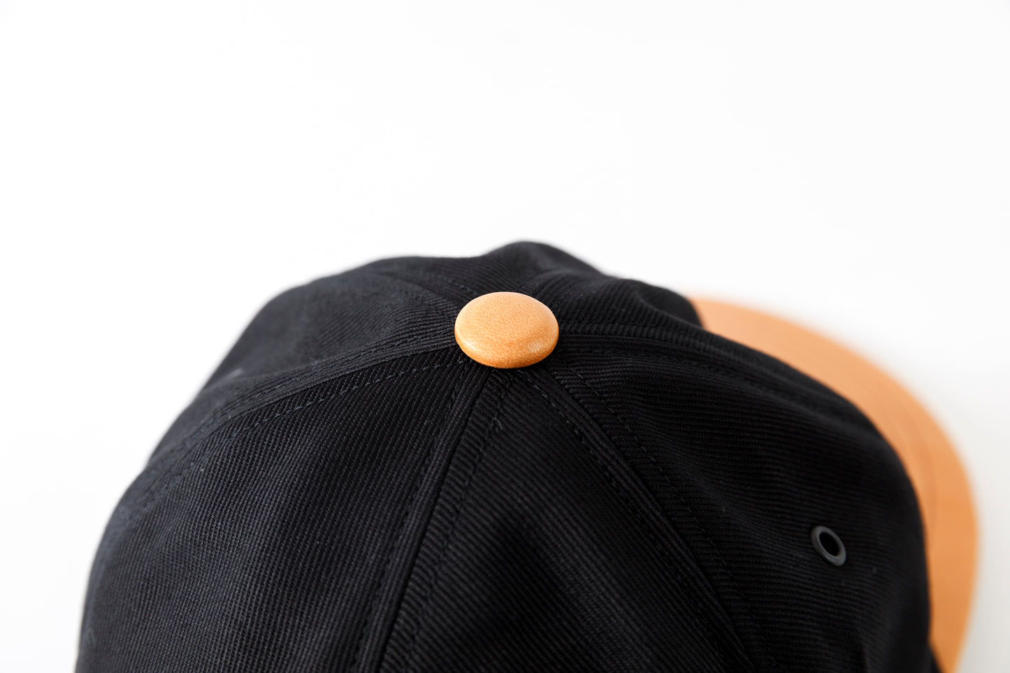 THE FACTORY MADE / LEATHER BICOLOR CAP - BLACK【FM934】
