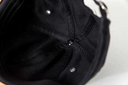 THE FACTORY MADE / LEATHER BICOLOR CAP - BLACK【FM934】