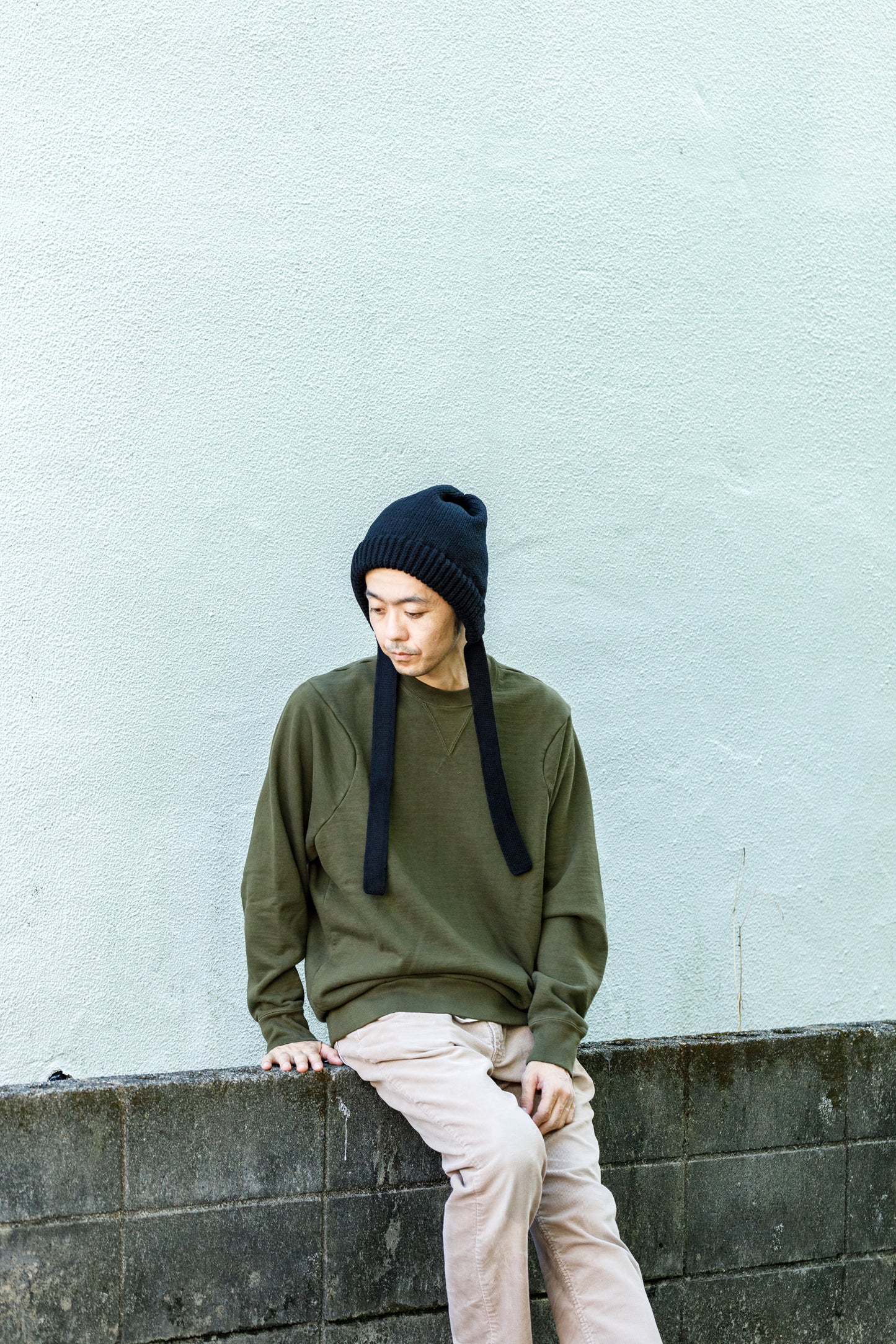 THE FACTORY MADE / BULKY KNIT BONNET - BLACK,CHACOAL GRAY【FM977】