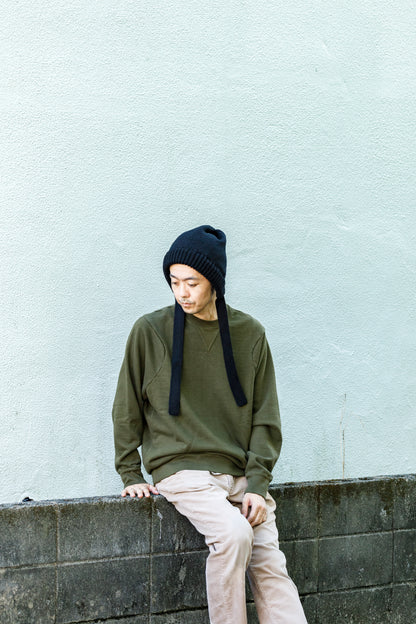 THE FACTORY MADE / BULKY KNIT BONNET - BLACK,CHACOAL GRAY【FM977】
