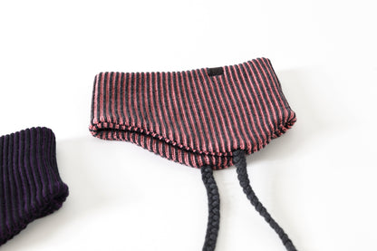 THE FACTORY MADE / EARFLAP KNIT HAIR BAND - BLACK,CHACOAL GRAY【FM966】