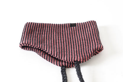 THE FACTORY MADE / EARFLAP KNIT HAIR BAND - BLACK,CHACOAL GRAY【FM966】