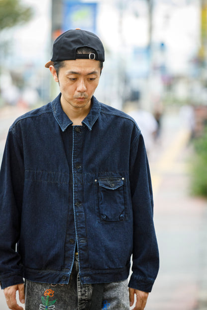 THE FACTORY MADE / LEATHER BICOLOR CAP - BLACK【FM934】