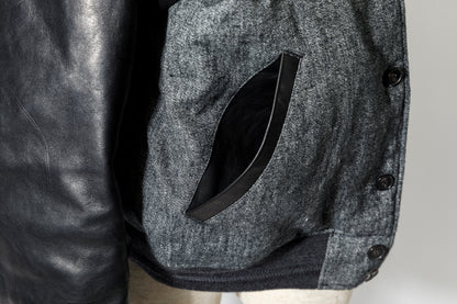 NULABEL / 522-208 DOWN AWARD JACKET - Black