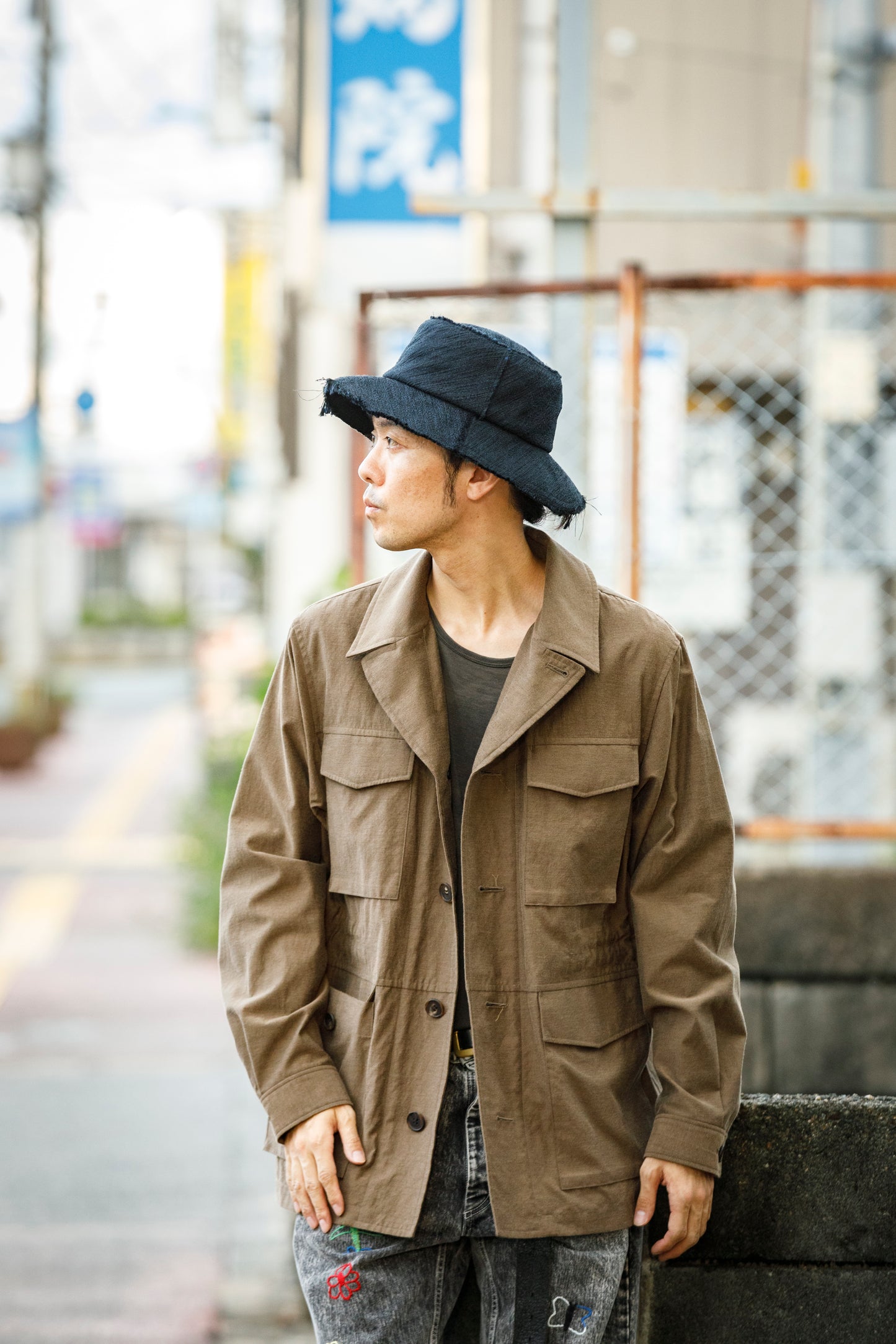 THE FACTORY MADE / SLAB JACUARD HAT - BLACK【FM960】