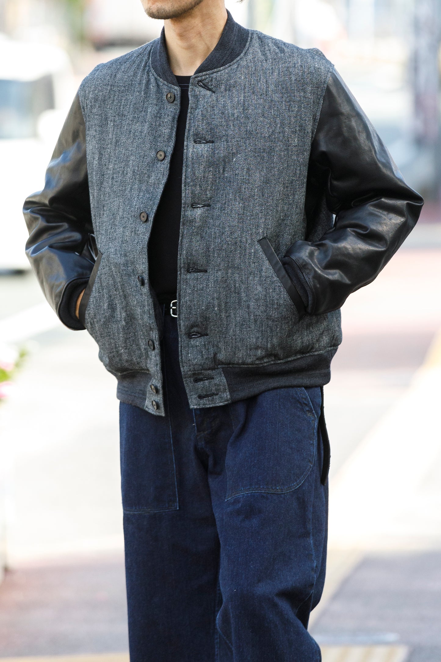 NULABEL / 522-208 DOWN AWARD JACKET - Black