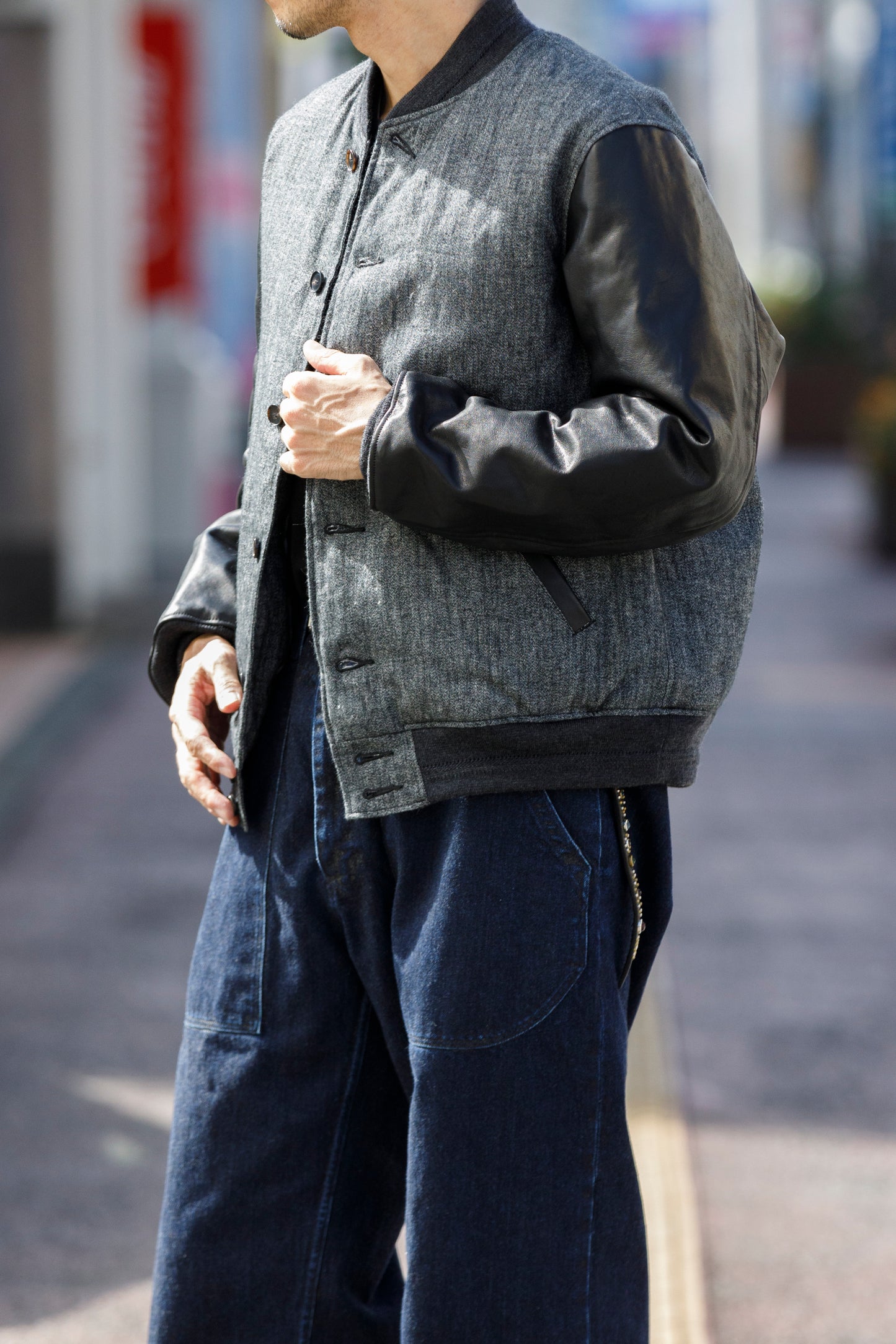 NULABEL / 522-208 DOWN AWARD JACKET - Black